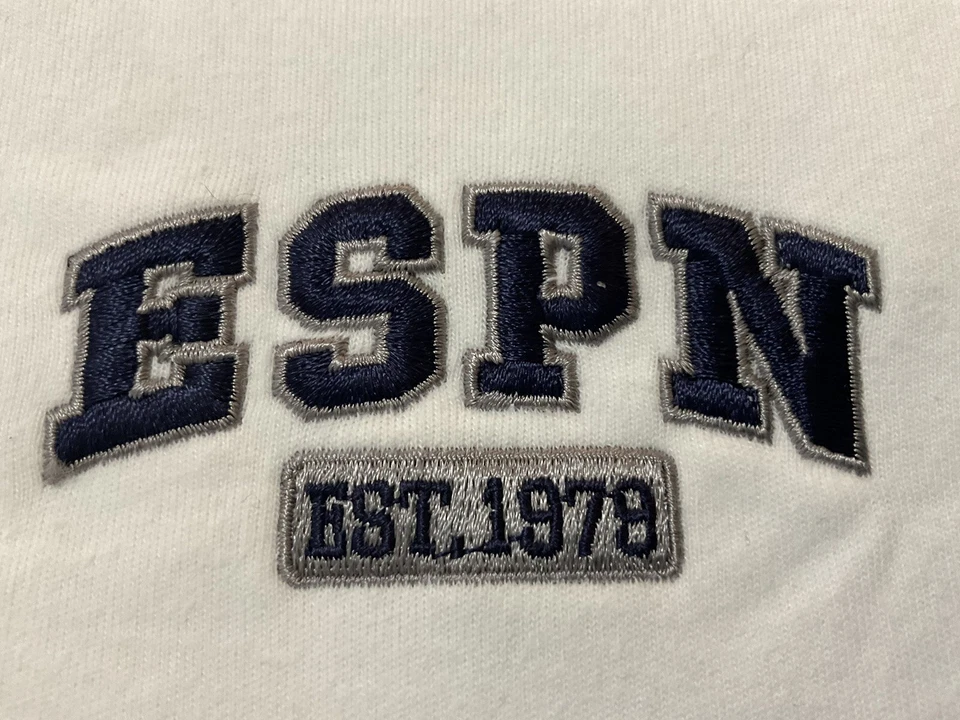 Polo de golf ESPN Brand Est 1978 blanco mezcla de algodón suave S/S mediano para hombre Foto 2 de 4