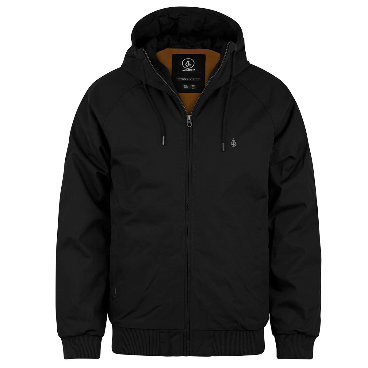 Volcom hernan 5K winter Jacket Black - Winter Jacket with Hood IN Blouson  Style