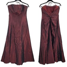 Vintage 90's Cache Gown 6 Oxblood Maroon Halter Backless Knotted Waist Prom USA