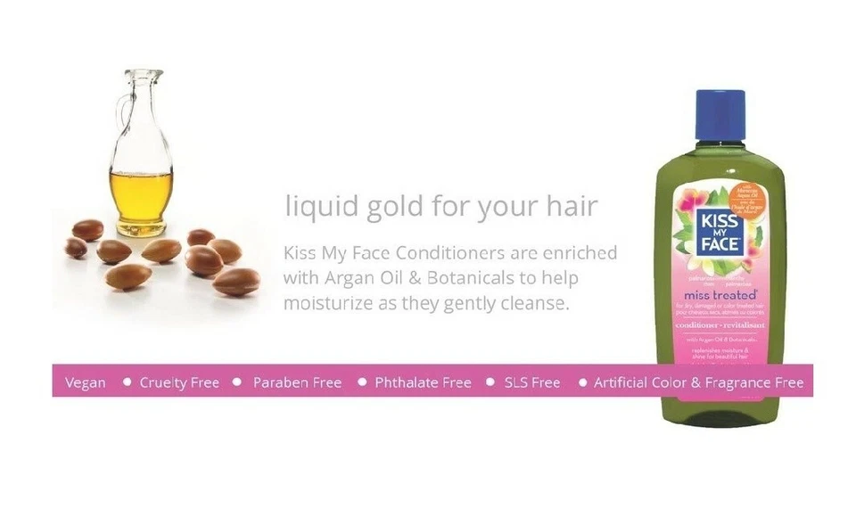 KISS MY FACE Miss Treated PALMAROSA MINT Nourish Conditioner NEW 11 oz ORIGINAL - Image 3 of 4