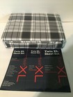 Printed Gray Plaid Microfiber 3 Pc. Sheet Set, Twin XL