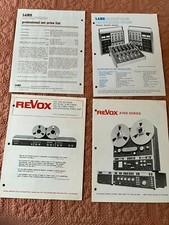 Lot 4 Original vintage brochures for ReVox / A700 series / A77, A76, A78