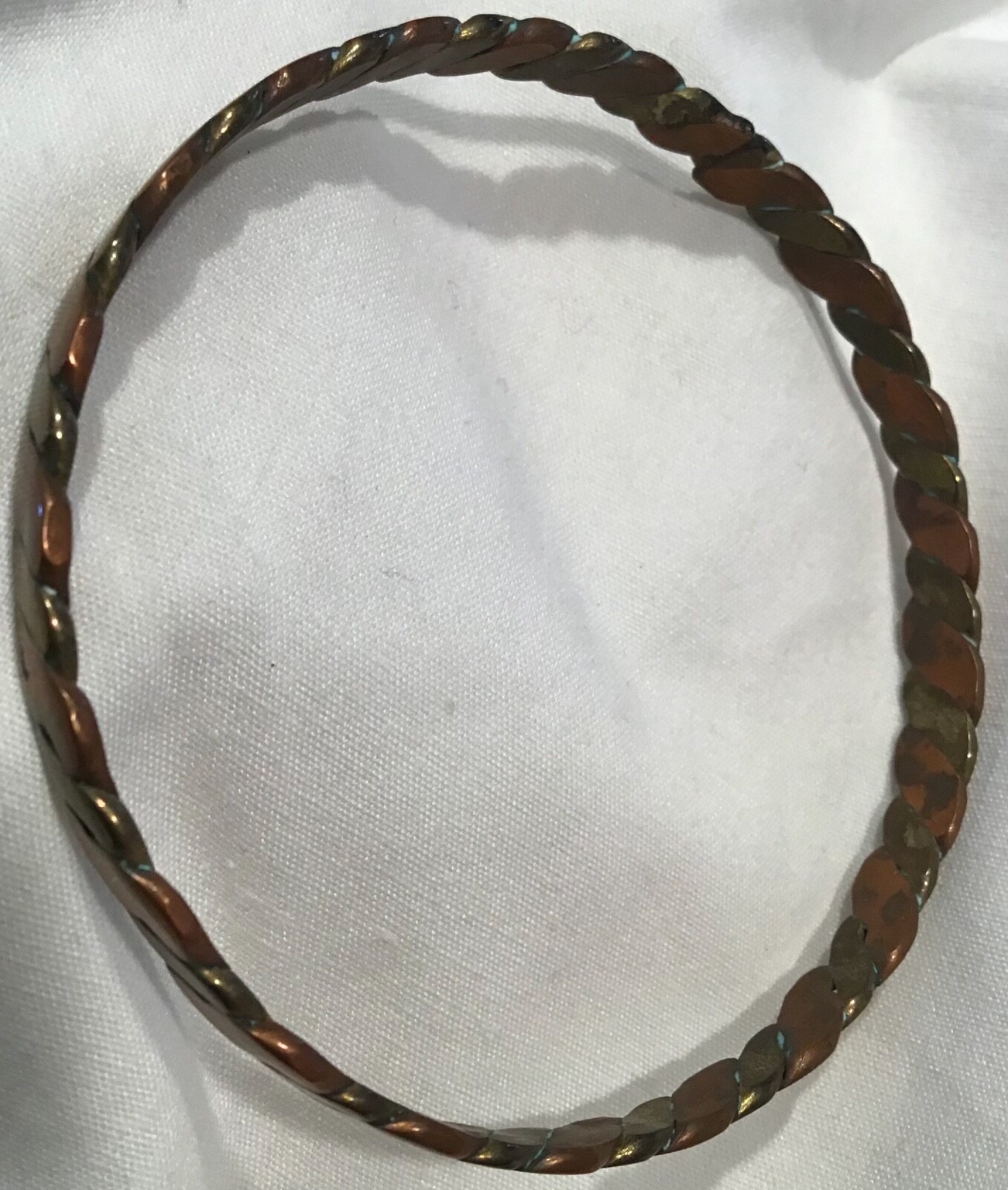 Vintage Woman’s Solid Brass Solid Copper Bracelet… - image 5