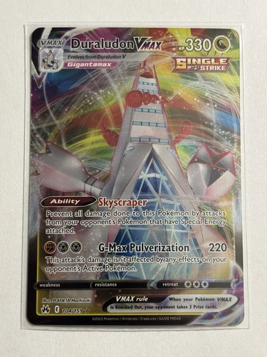 Duraludon VMAX 104/159 Crown Zenith Ultra Rare Holo Pokemon TCG Card NM