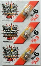 OS No.6 #6 A3 Hot Nitro Glow Plug - 3 Pack 71...