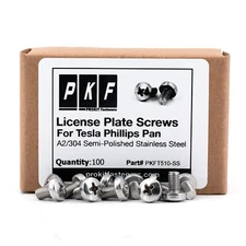 Stainless Steel License Plate Screws For Tesla | Qty 100