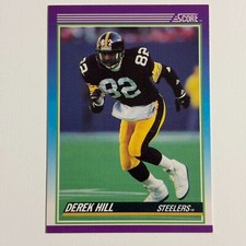 1990 Score - #142 Derek Hill (RC) - STEELERS - BUY 2 GET 2 FREE