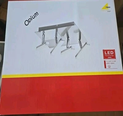 Trio Opium LED Deckenleuchte Nickel matt 4x 4,5W Gelenk Schwenkbar 3000K 1720lm - Bild 1 von 4