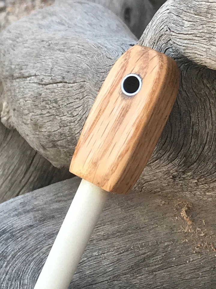 Afilador de campo de cerámica hecho a mano con mango de roble cuadrado de 3/8" Foto 3 de 4