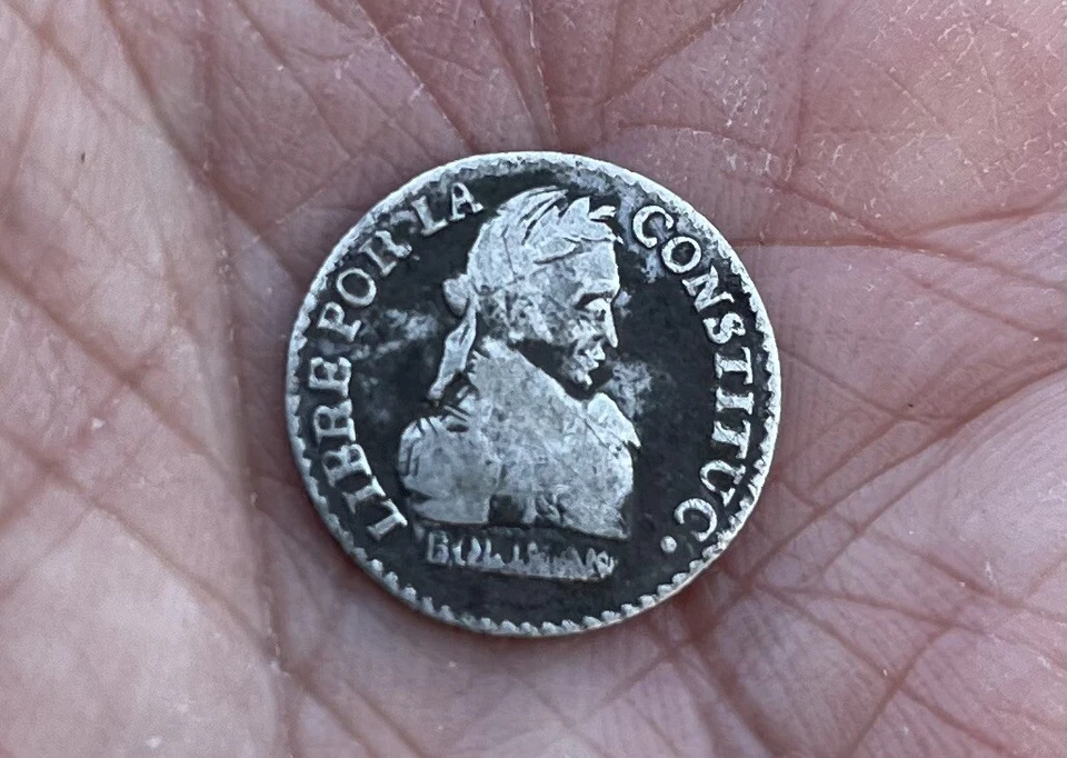 BOLIVIE - 1/2 Sol - 1830 - Argent - Simon Bolivar - Photo 1/2