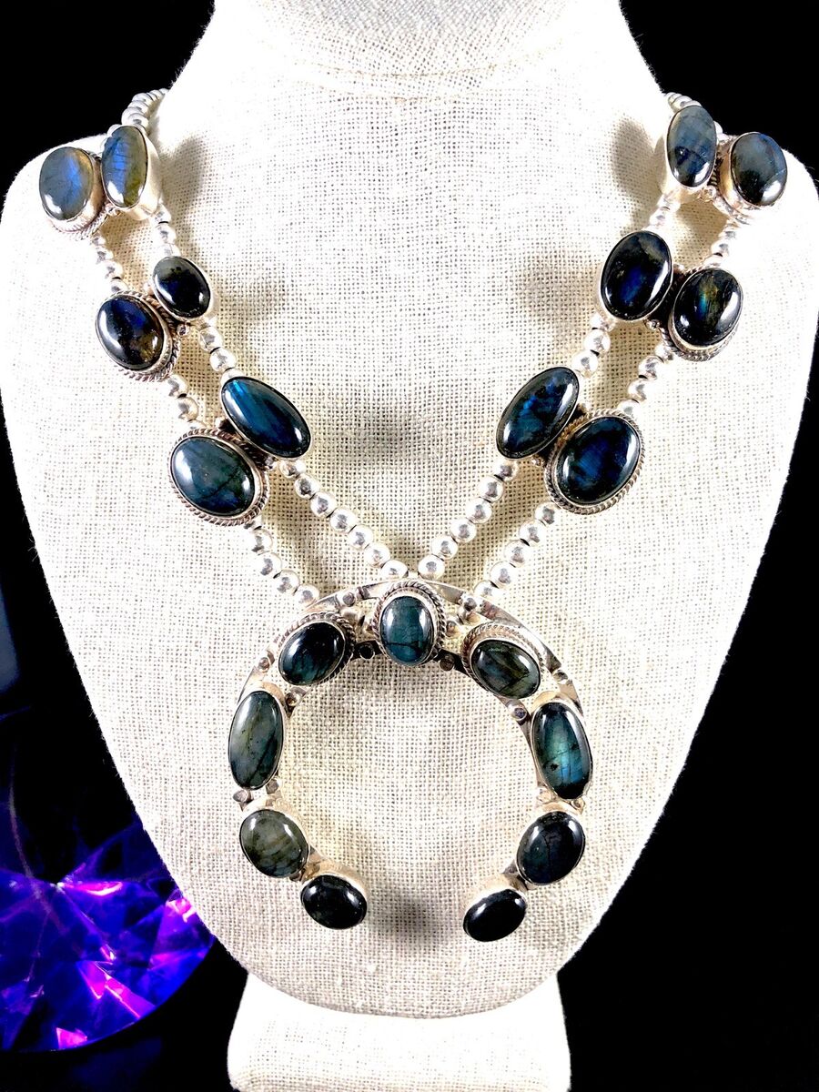 Fuchsia Stone Squash Blossom Necklace Fuchsia Stone Squash Blossom Necklace