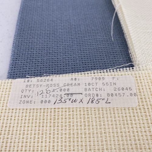 Betsy Ross Linen 10ct Cross Stitch Fabric Lot Of 8 Blue Red Gray White Cream - Picture 15 of 24