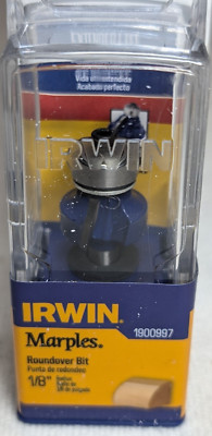 NEW IRWIN MARPLES 1900997 1/8'' RADIUS ROUNDOVER ROUTER BIT 1/4'' SHANK