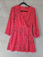 Madewell Hazelwood Wrap-Front Mini Dress in Windswept Red Floral Size 6 V Neck