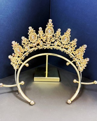 Princess Flower Crown, Floral Tiara, Birthday Party Crown  display picture 2