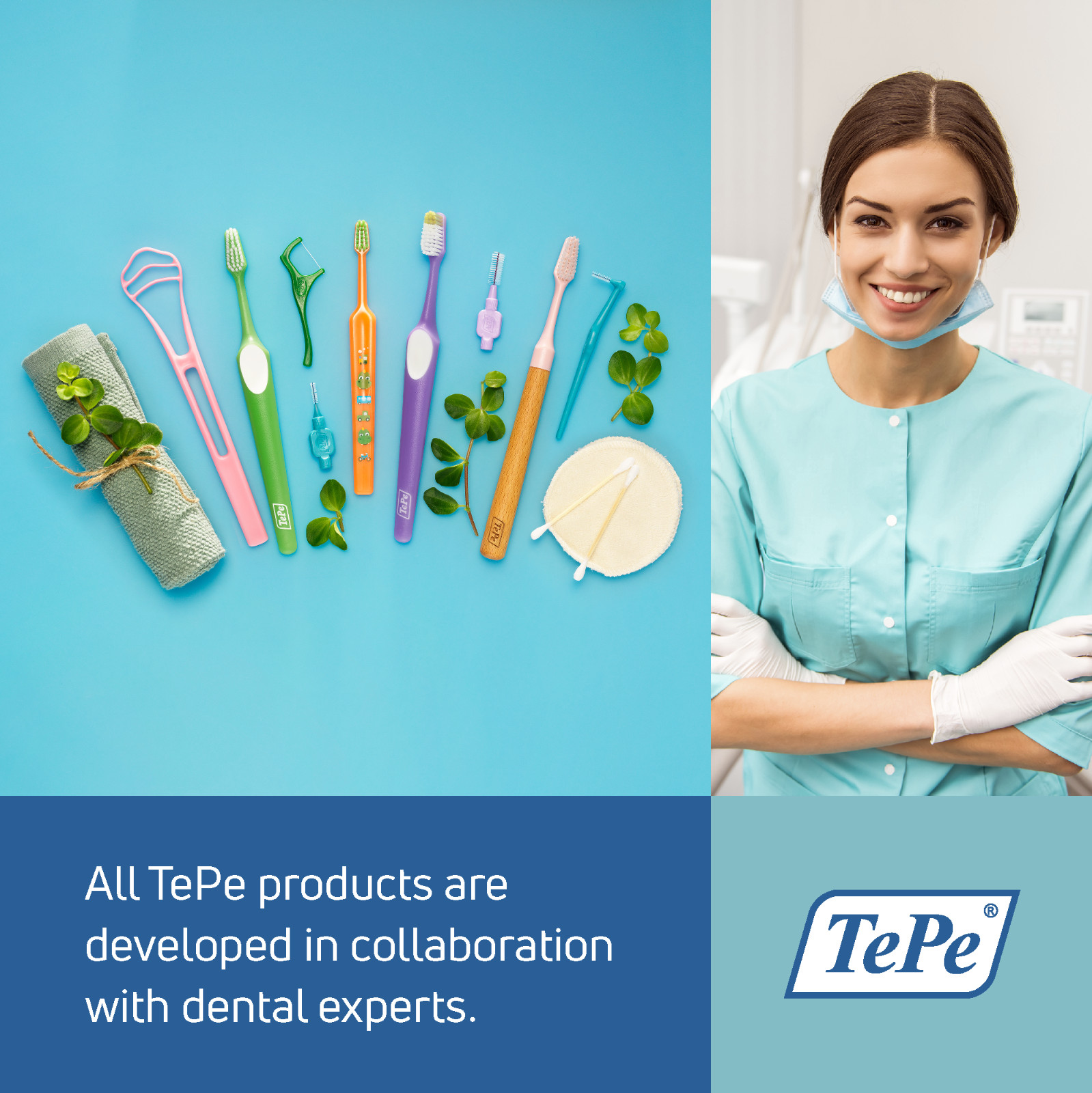 TePe Choice Soft Toothbrush, Dental Toothbrush with 3 Replaceable Heads, Pink