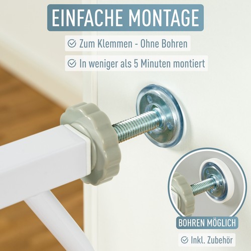 Treppenschutzgitter Türschutzgitter Haustiergitter ohne Bohren Berrin ib style - Bild 3 von 9