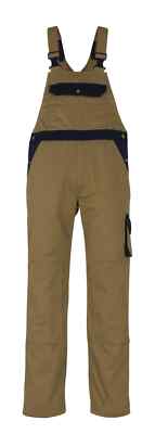 Mascot Milano Bib Work Chore Safety Overalls Khaki/Navy XS