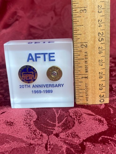 Pin pisapapeles AFTE 20 aniversario 1969-1989 Bullet Assoc. Herramienta de arma de fuego etc. - Imagen 7 de 11