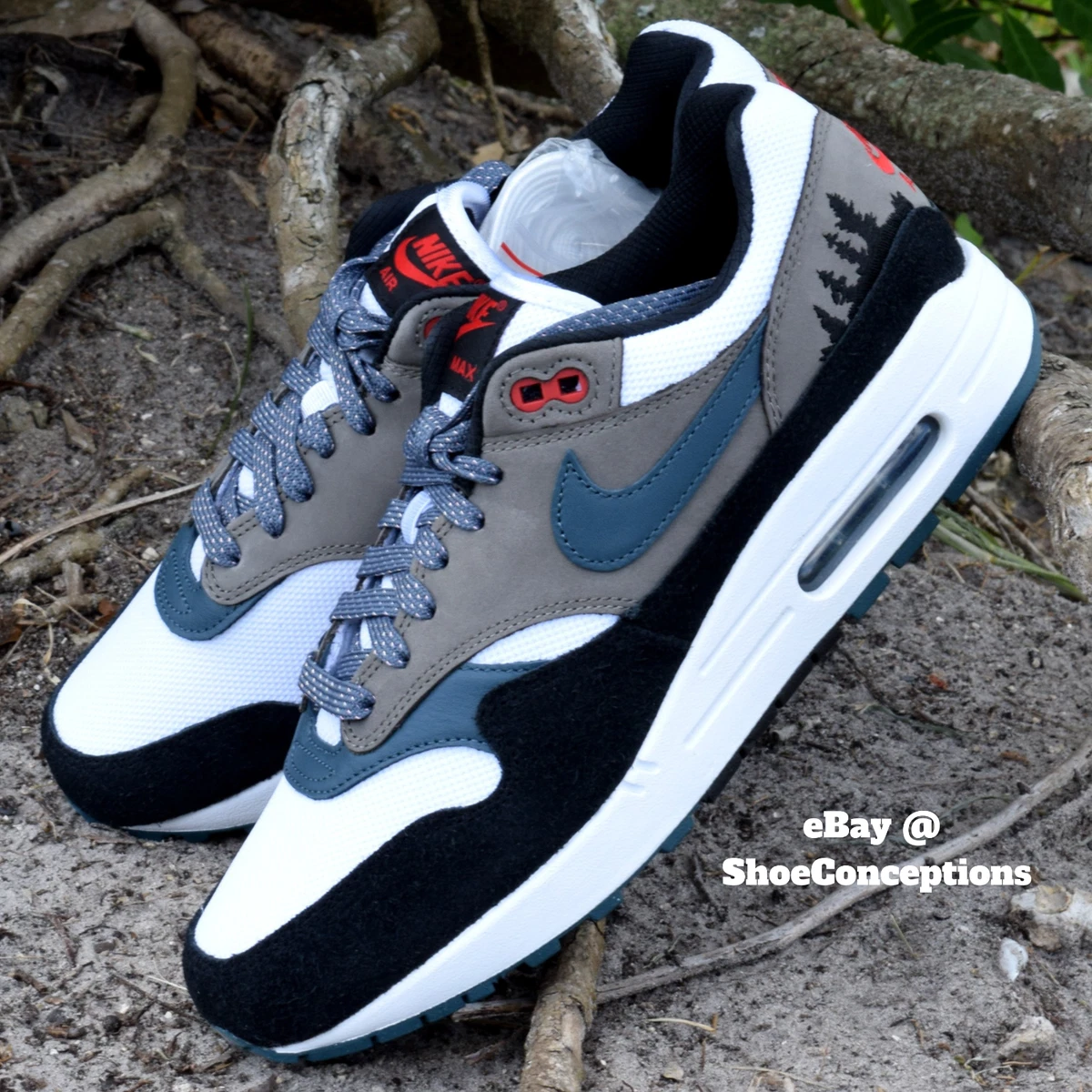 Bred rækkevidde marked Recite Nike Air Max 1 PRM Shoes &#034;Escape Treeline&#034; Slate Blue FJ0698-100  Men&#039;s Sizes NEW | eBay