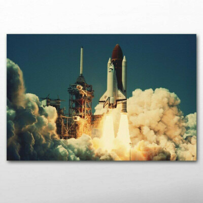 LEINWAND BILDER SPACE SHUTTLE CHALLENGE 50X75CM