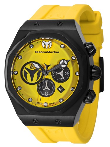 TechnoMarine TM-523002 Cruise Sun Reef Yellow 45MM Watch with Dial Markers !NEW! - Picture 2 of 4