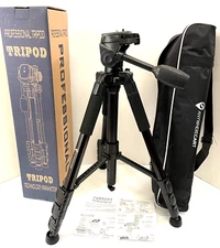 Professional Camera Tripod Stand 52" 360° Panorama Ball Head For Canon Sony DSLR