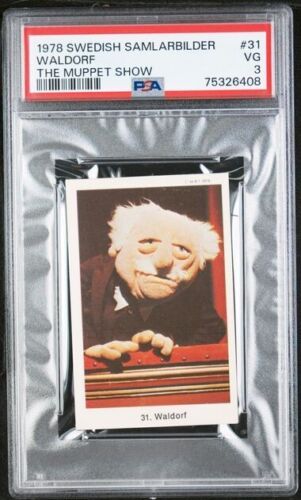 1978 Swedish Samlarsaker Muppet Show Waldorf PSA 3 **POP 1 None Higher** - Afbeelding 1 van 1