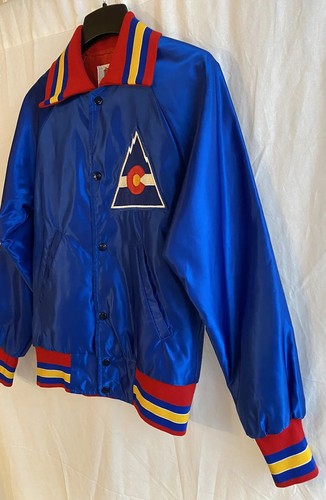 Vintage Colorado Rockies / Avalanche NHL Hockey RARE Satin Starter Jacket Size S - Picture 2 of 24
