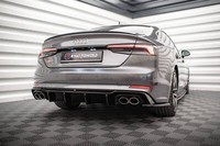 Heck Ansatz Flaps Diffusor FüR Audi S5 Coupe Sportback F5 Schwarz Hochglanz