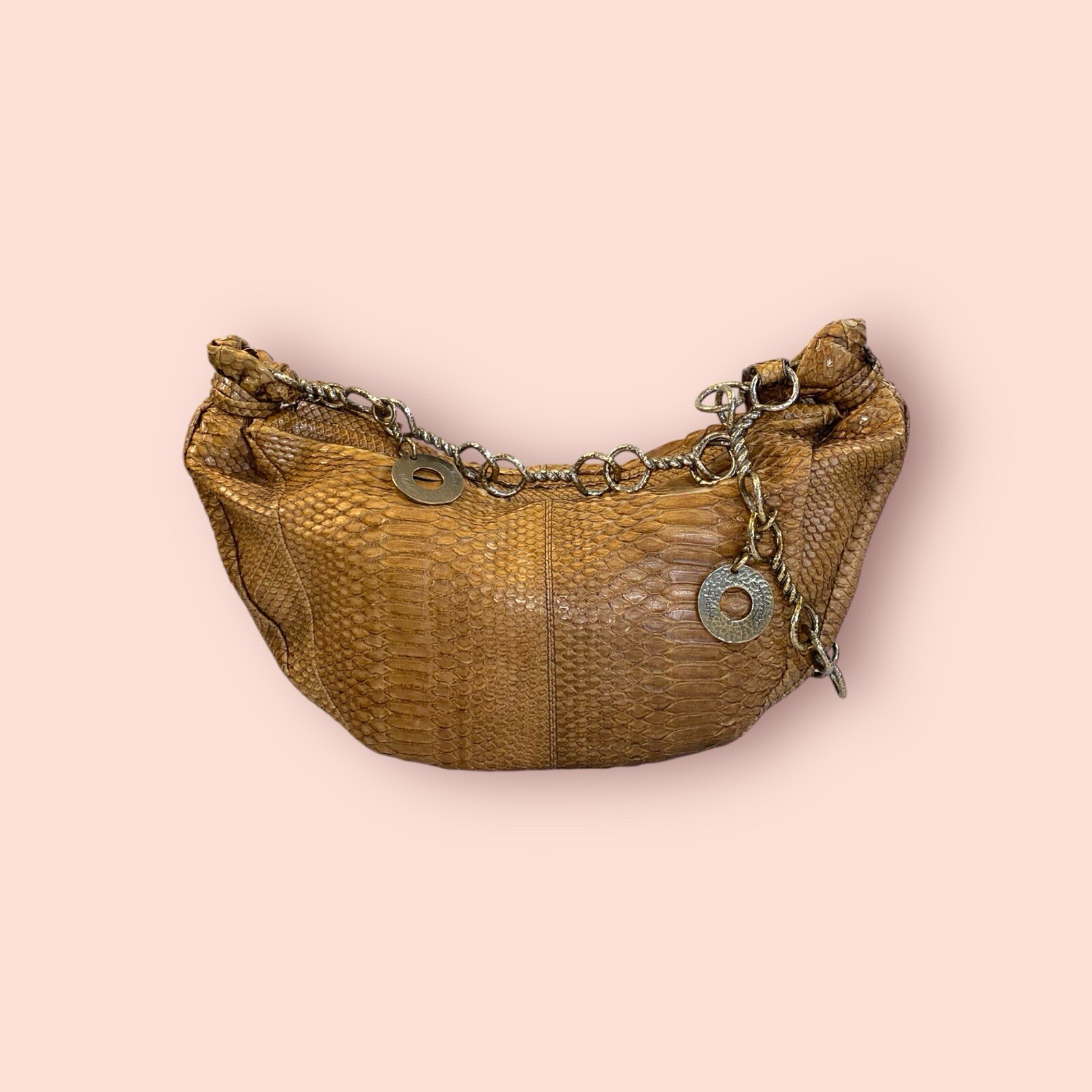 SALVATORE FERRAGAMO Brown Python Luxury Designer … - image 6