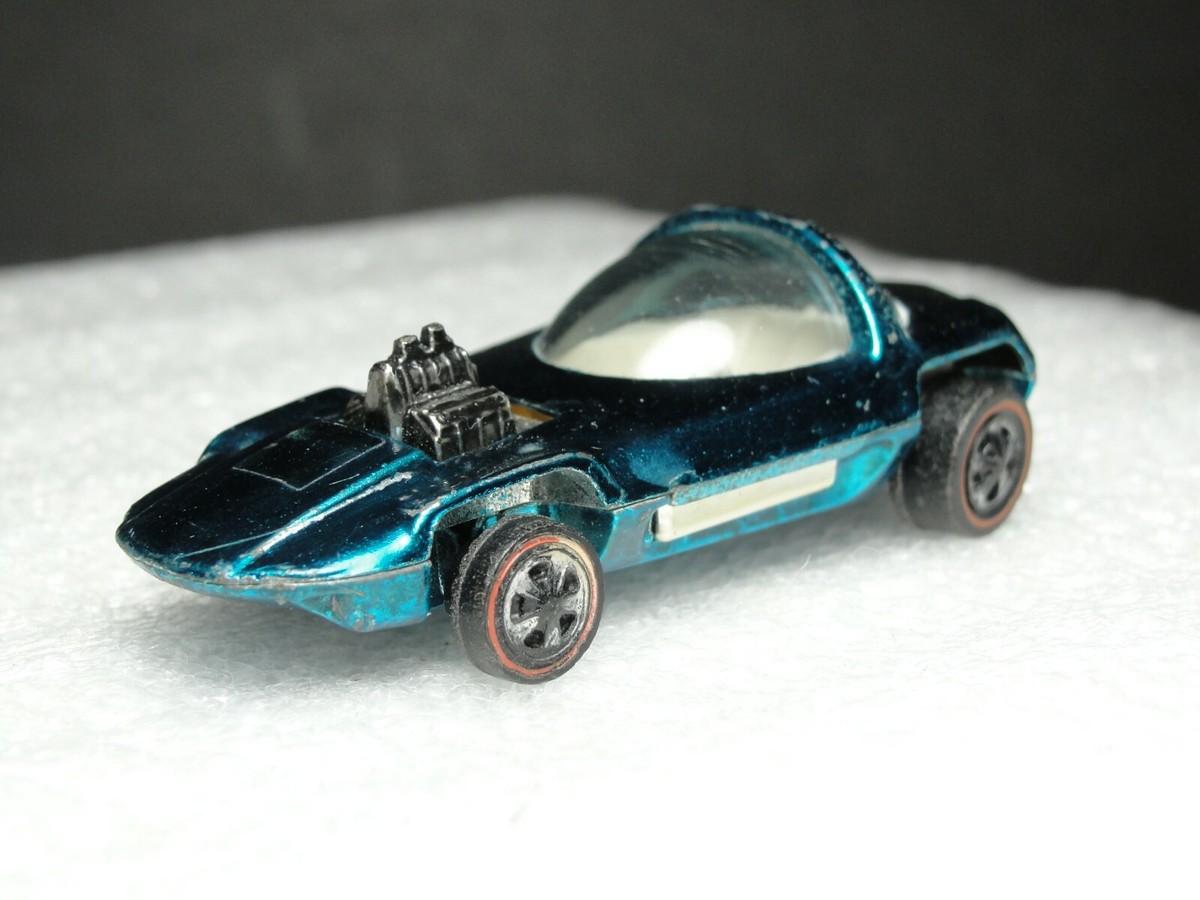 1967〜1968 Hot Wheels レッド•パイソン(アクアブルー) Vintage 1967 Hot Wheels Redline Aqua Blue Silhouette Car With