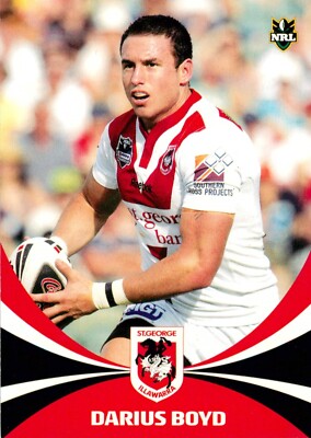 2011 ST GEORGE ILLAWARRA DRAGONS NRL Card DARIUS BOYD Daily Telegraph
