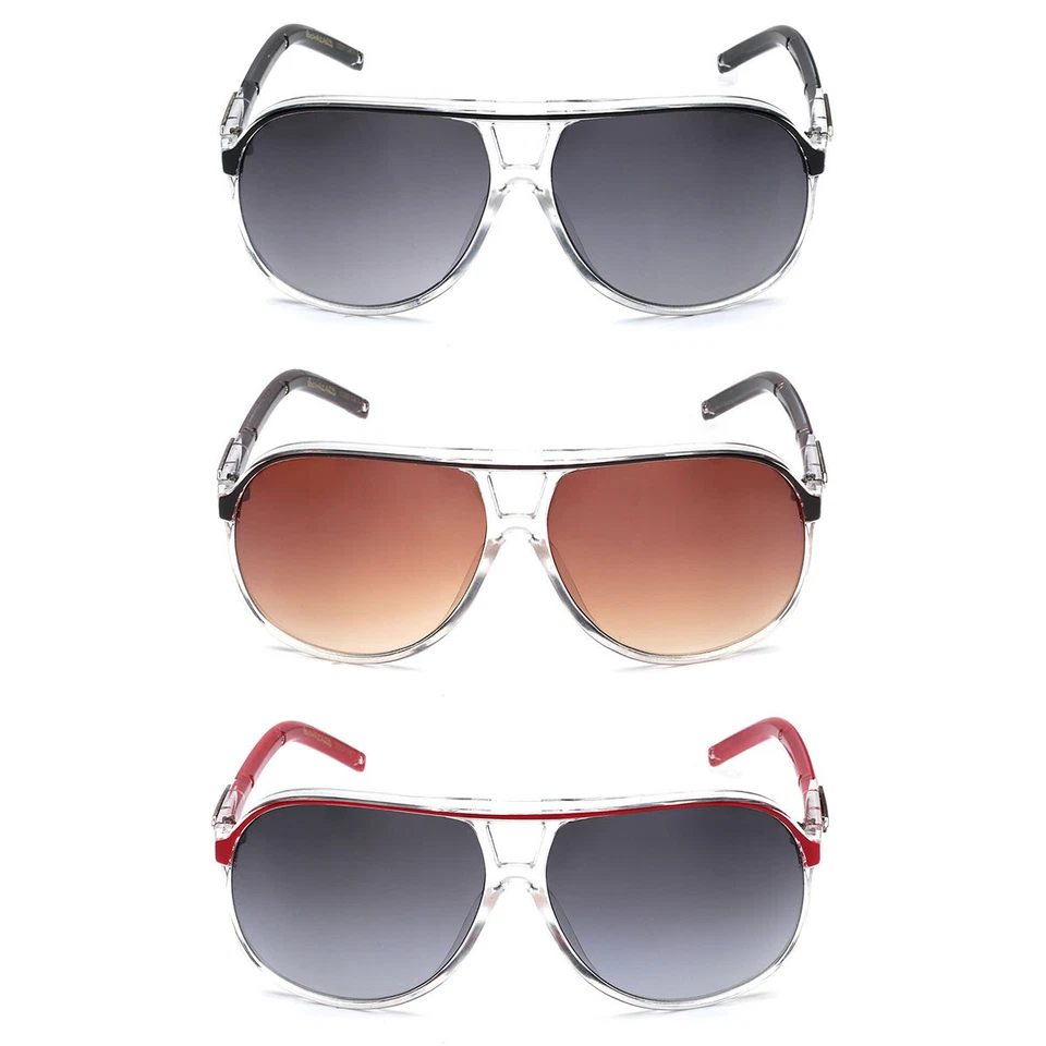 Lote de 3 Gafas de Sol Retro Transparentes Hombres Mujeres De Colección Moda Piloto Gafas Nuevas Foto 2 de 2