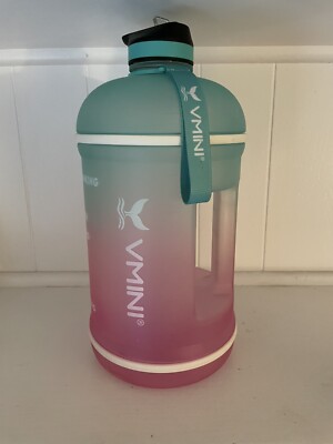 Vmini Reusable Water Jug 1 gallon Teal Ombré