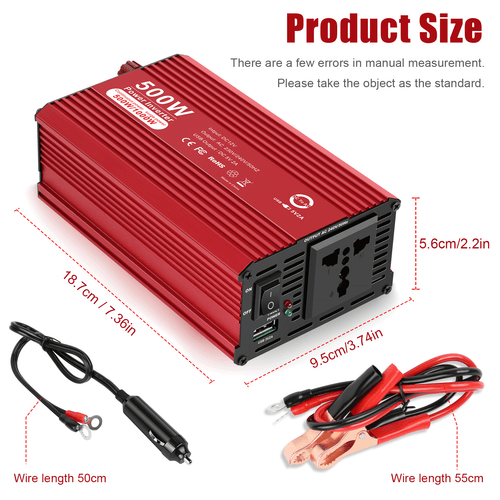 1000W Car Power Inverter Dc 12V to Ac 230/240V Car Voltage Converter USB Charger - Picture 5 of 10