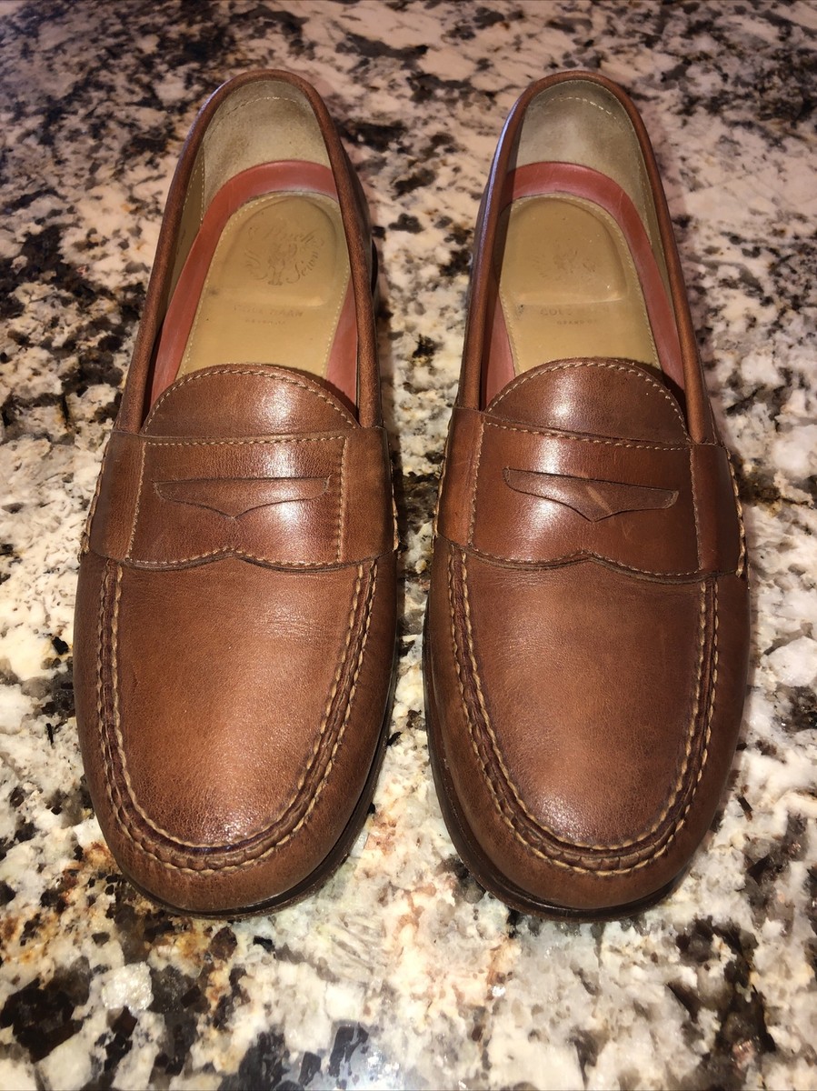 Men's Cole Haan sz 10 Grand OS Pinch Hand Sewn Tan Leather Penny