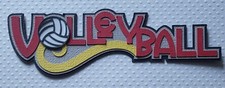 Volleyball Title Red. Scrapbook, Card Making Paper Piecing