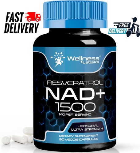 Suplemento NAD, 1500mg -Suplemento lipossomal NAD+ com resveratrol, Nad plus Bo