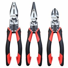 3PCS Combination Pliers Set, 9 In 1 Multifunction Electrician Tool, 8.5" Long...