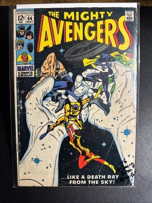 Avengers #64 Marvel 1969 1st App. Barney Barton Trick Shot    