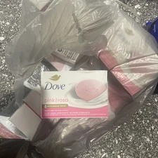 (16 BARS) WOMEN'S 3.75 oz DOVE BAR PINK SOAP WITH MOISTURIZING CREAM