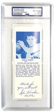John Wooden Signed 1968-74 Basketball HOF Bookmark PSA/DNA UCLA 106386