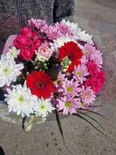 Fresh Flowers Medium Pink Handtied Bouquet Delivered Extra Special Birthday Gift