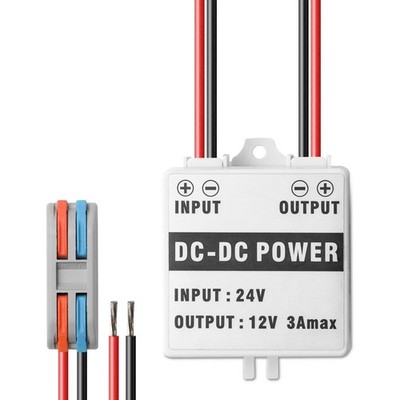 Radioddity SDC12 24V to 12V DC Step Down Converter with Fuse for Mobile Radio