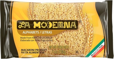 LA MODERNA, Alphabet Letras Pasta, | Enriched Durum Wheat Semolina Pasta |