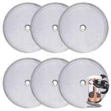6 Pack French Press Filter Replacement 4" Stainless Steel Mesh Reusable Screens