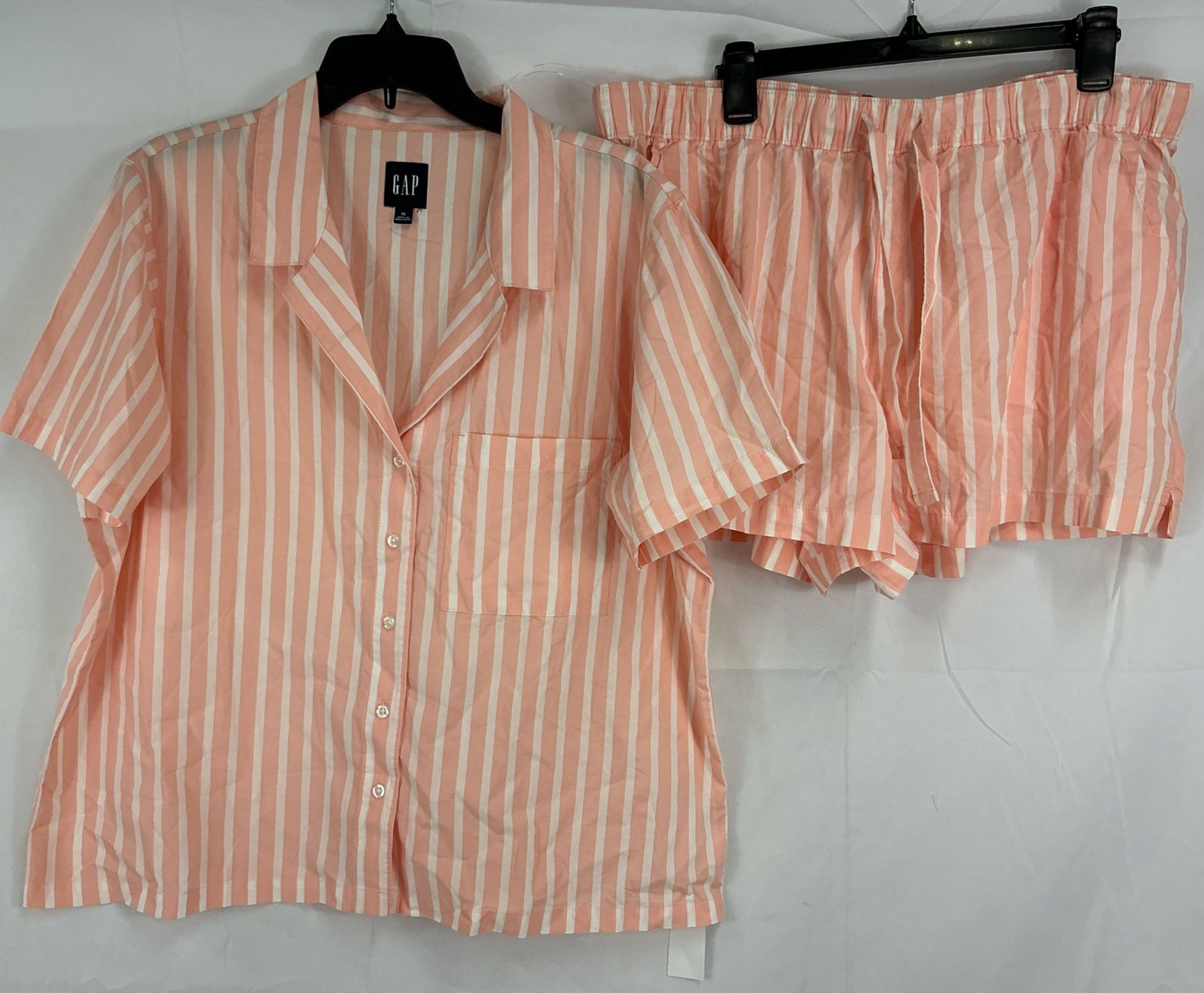 Gap Women's XL PJs Lightweight Relaxed Fit 2-Piece Peach Woven Pajama Set