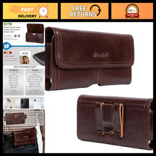 Large Leather Phone Holster Belt Clip for iPhone Pro Max Samsung Galaxy Ultra