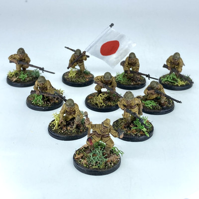 Imperial Japanese Rifle Team - bemalt - Bolt Action Warlord Games C7439